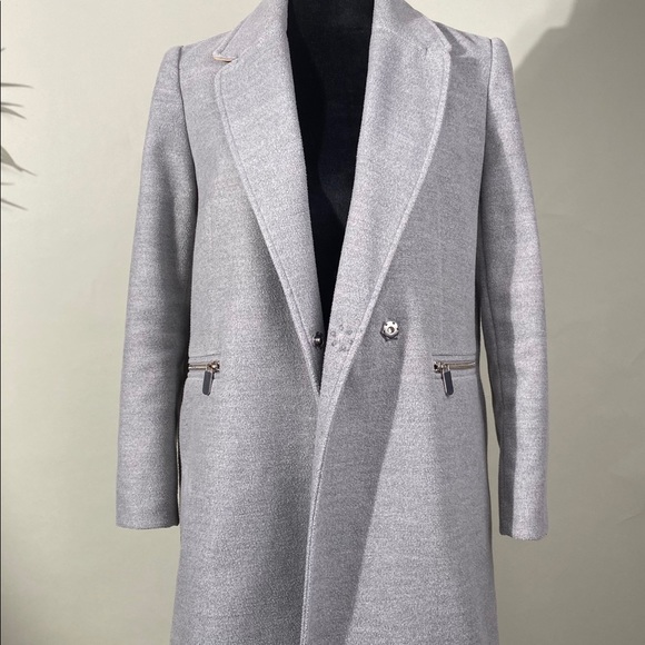 Knee Length Grey Coat - Picture 2 of 5